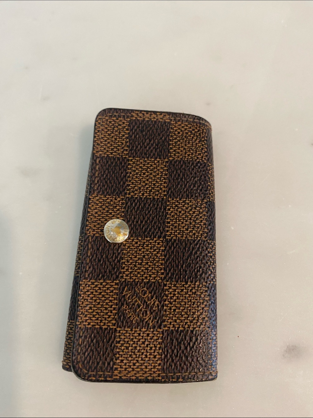 Louis Vuitton Brown Damier Ebene Key & Card Holder